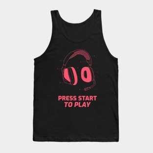 Press Start To Play Gaming Tank Top